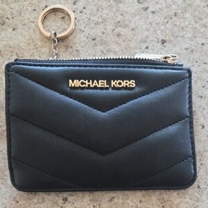 Michael Kors Black Quilted Card Holder